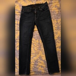 Nudie Jeans Men's Dark Blue Straight Leg Jeans